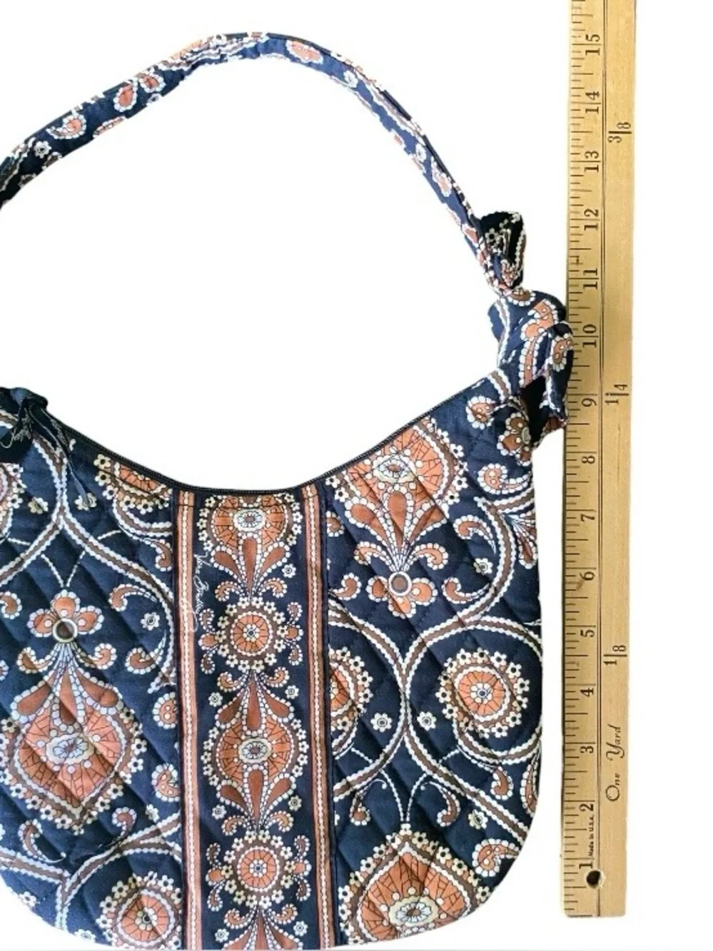 Vera Bradley Caffe Latte Olivia Small Hobo Purse Dark Floral Whimsigoth Retired